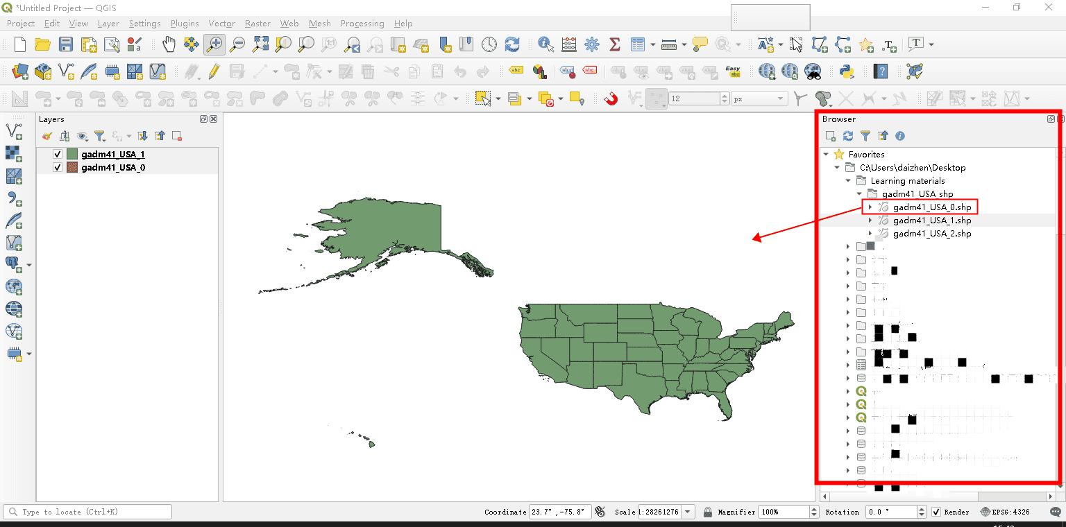 Adding layer from Browser panel