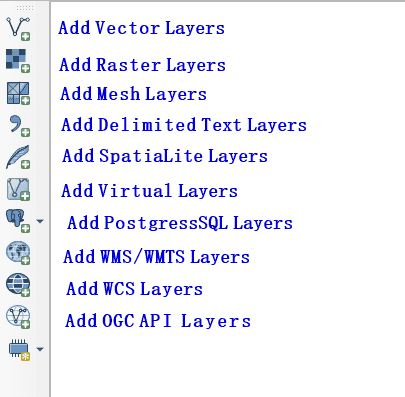 Manage Layers Toolbar buttons and functions