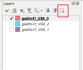 Removing layer using delete button